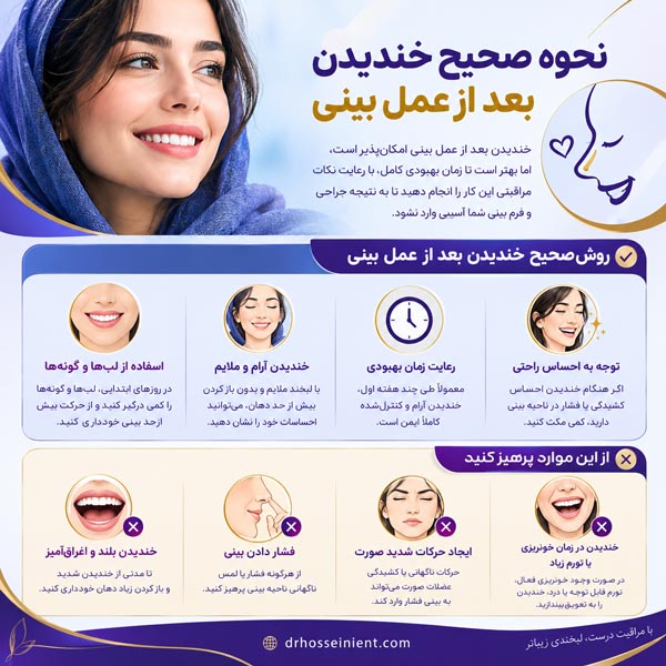 خندیدن بعد از عمل بینی - دکتر حسینی 